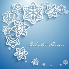 Abstract Snowflakes Design Vector Christmas Background