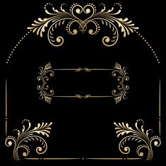 Vector set of vintage decorative elements