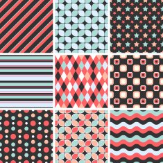 Vector seamless tiling patterns - geometric