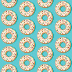 Sprinkle Donut Seamless Pattern