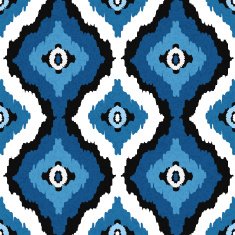 Abstract Oriental ethnic seamless pattern ikat