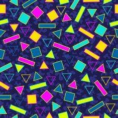 Retro 80s seamless pattern background N14