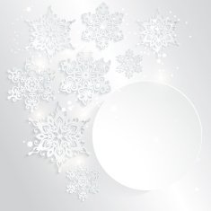 Abstract Background with Paper Snowflakes and place for text N2