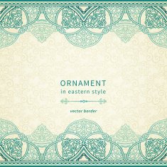 Vintage ornate border in Eastern style
