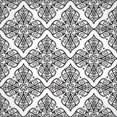 Vector seamless pattern in Victorian style N12