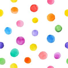 Colorful paint watercolor seamless pattern