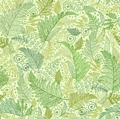 Ferns Leaves Seamless Pattern Background
