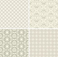 four outline geometrical patterns
