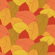 Autumn leaves seamless pattern N25