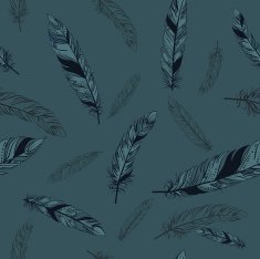 Seamless ethnic pattern with feathers N2