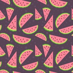 Watermelon vector colorful seamless pattern N2