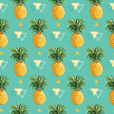Geometric Pineapple Background - Seamless Pattern