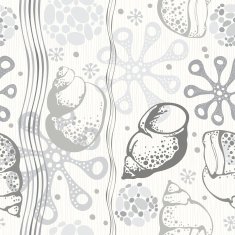 Marine seamless pattern Monochrome hand drawn vector illustration