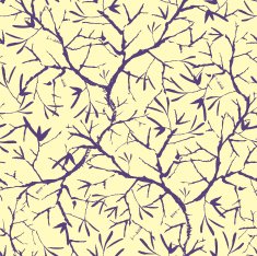 Painted Tree Branches Seamless Pattern background