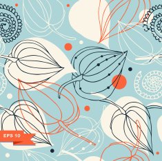 Floral vintage seamless pattern Lace background with flowers
