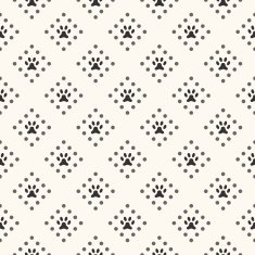 Seamless animal pattern of paw footprint and dot Endless textur N2