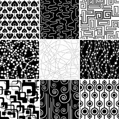 Black-and-white seamless collection N2