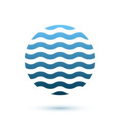 Abstract wavy round conceptual icon sphere