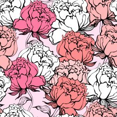 Rose flowers seamless background