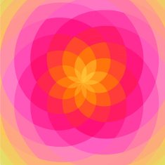 Floral spiral abstract Pink and soft