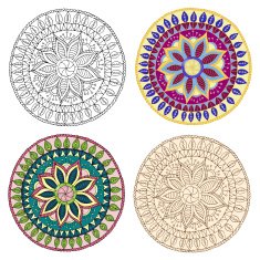 Set of ethnic design elements Card template