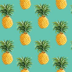 Pineapples Background in Retro Style