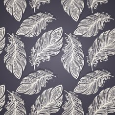 Seamless pattern with feathers N24