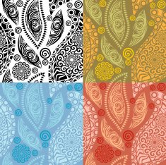 Retro colorful paisley