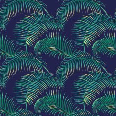 Tropical Leaves Background - Vintage Seamless Pattern