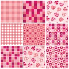 Vector seamless backgrounds for Valentine's day design