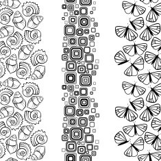 Stylish seamless borders