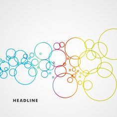 Beautiful colored circles on a light background N2