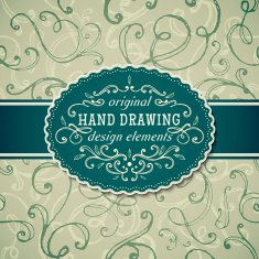 hand-sketched vintage frame