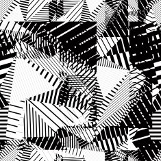 Black and white geometric stripy seamless pattern contrast