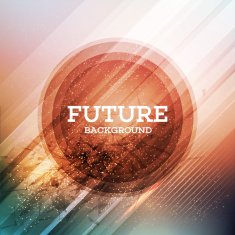 Circular futuristic background Vector illustration