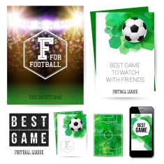 Identity design for Your football club Set of blanks business