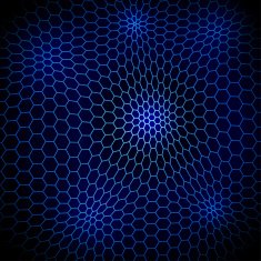 Abstract wavy net with hex cells