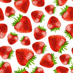 Strawberries seamless pattern N2