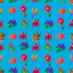 seamless tile tropical pattern
