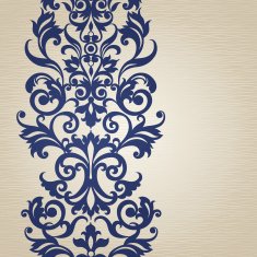 Vector seamless border in Victorian style N16