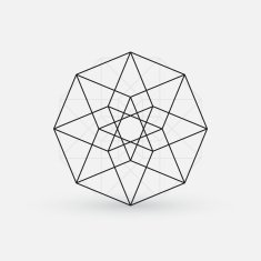 Geometric element line design star shape