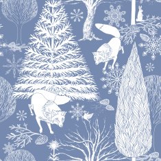 Christmas and New Year blue festive background