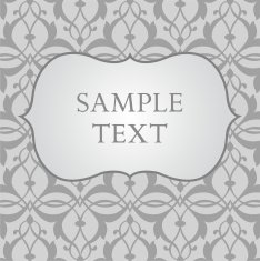 Labels on Gray Damask Background