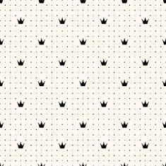 Vector seamless crown retro pattern