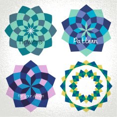 Vector colorful checkered circle frame background