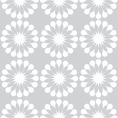 white dandelions flowers seamless pattern