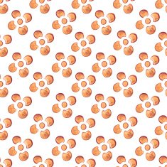 Watercolor seamless pattern with golden flowers