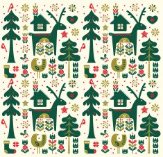Danish Style Christmas Seamless Pattern
