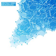 Abstract light blue hexagonal background