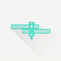 Bolt and nut icon vector illustration N3